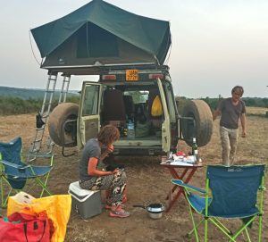 car rental Uganda with camping gear